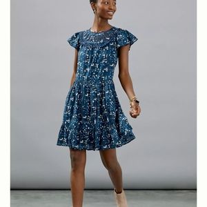 Anthropologie Othilia Dessa Ruffled Mini Dress